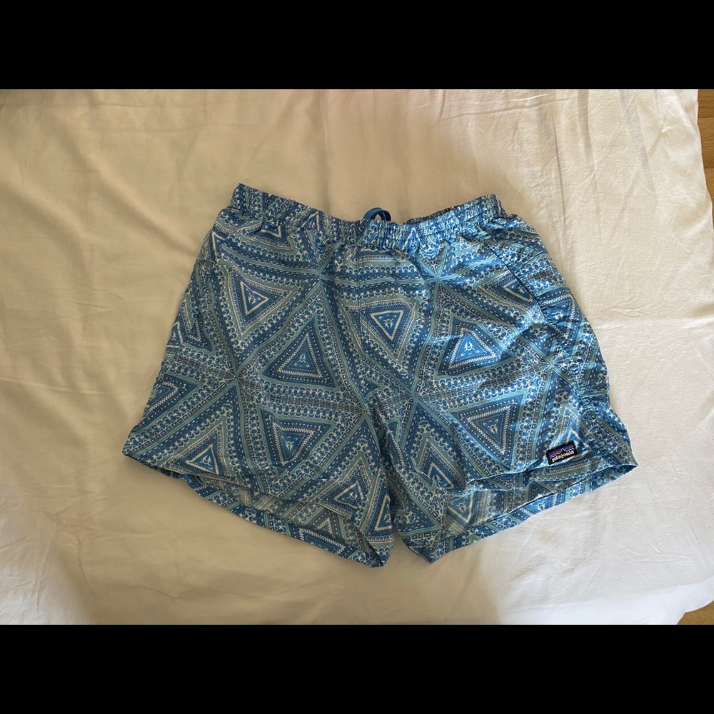 Patagonia Blue Geometric Baggies